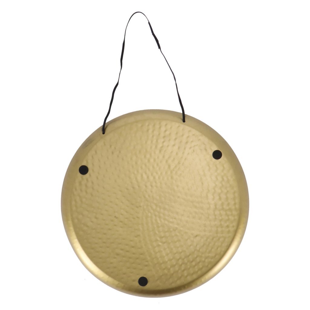 Gusta wand-decoratieschaal 38 cm goud aluminium
