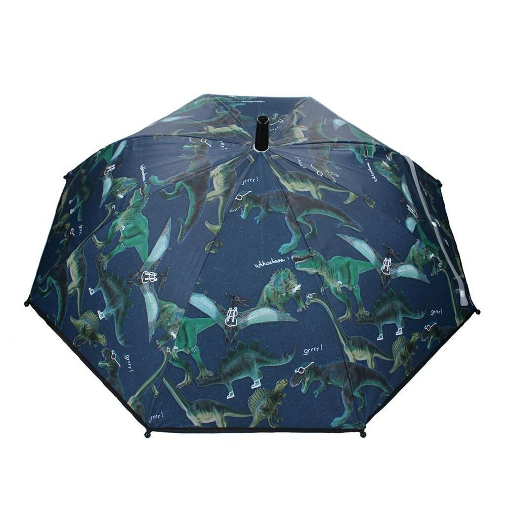 Basic paraplu dino's blauw groen