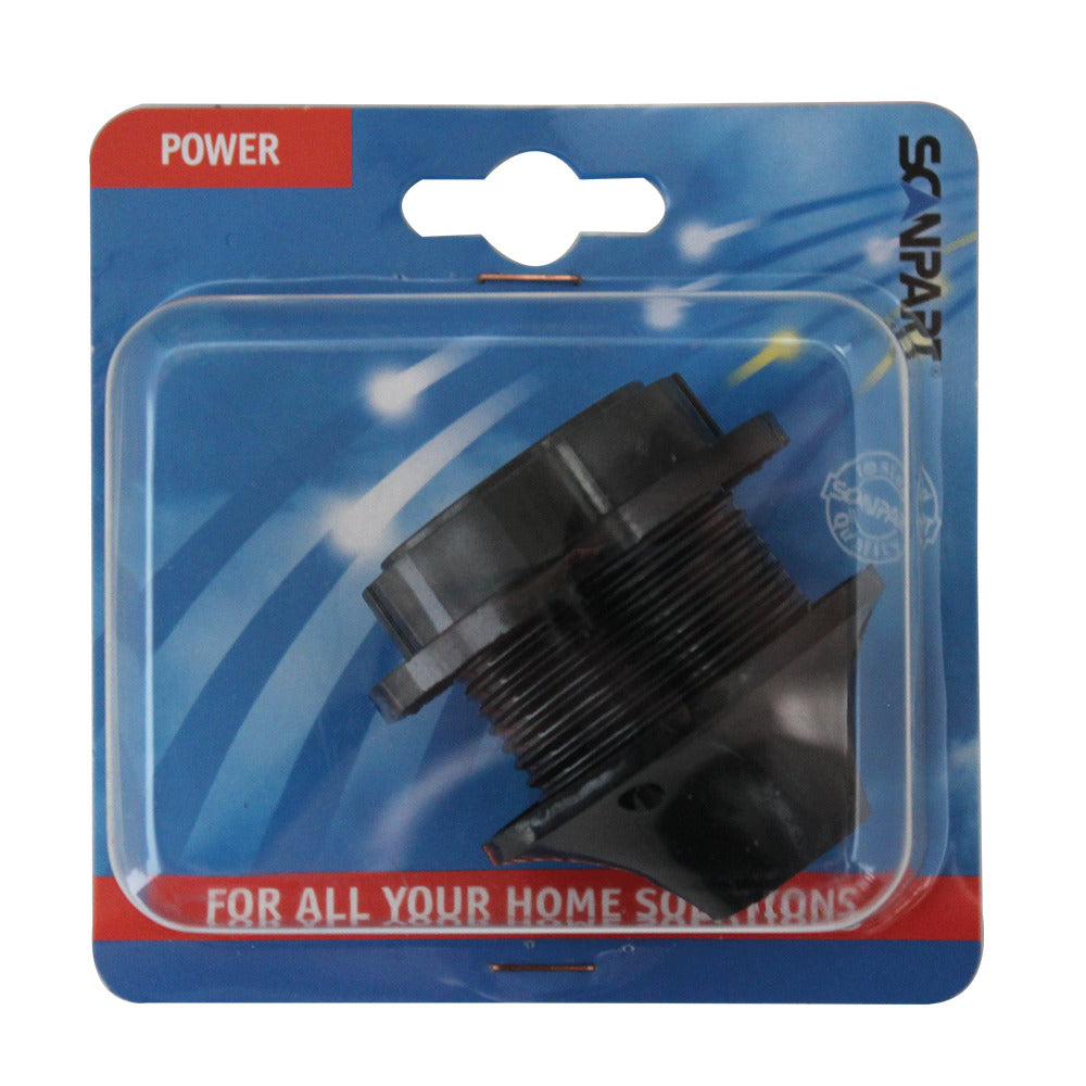 Scanpart lampfitting e27 zwart met ring