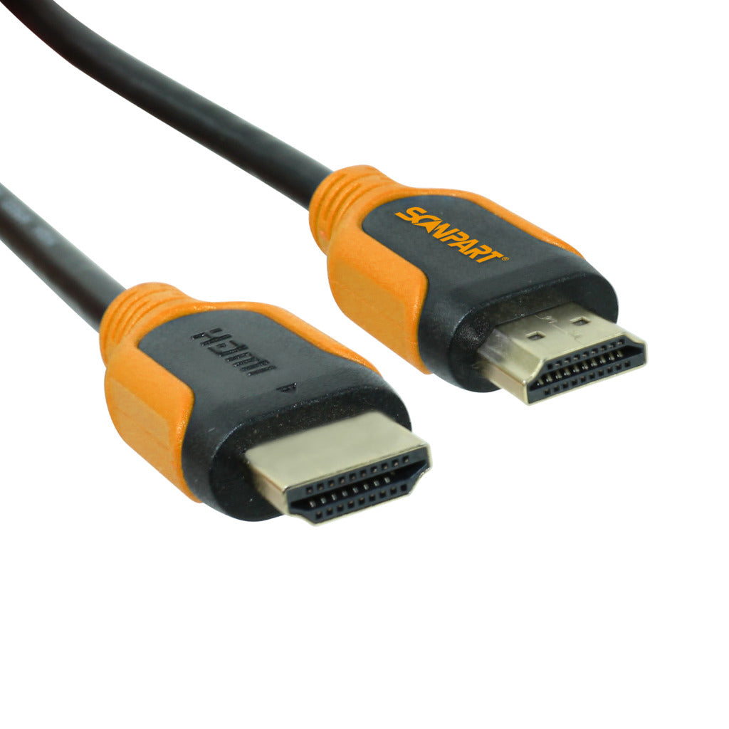Scanpart hdmi kabel 3 m oranje zwart