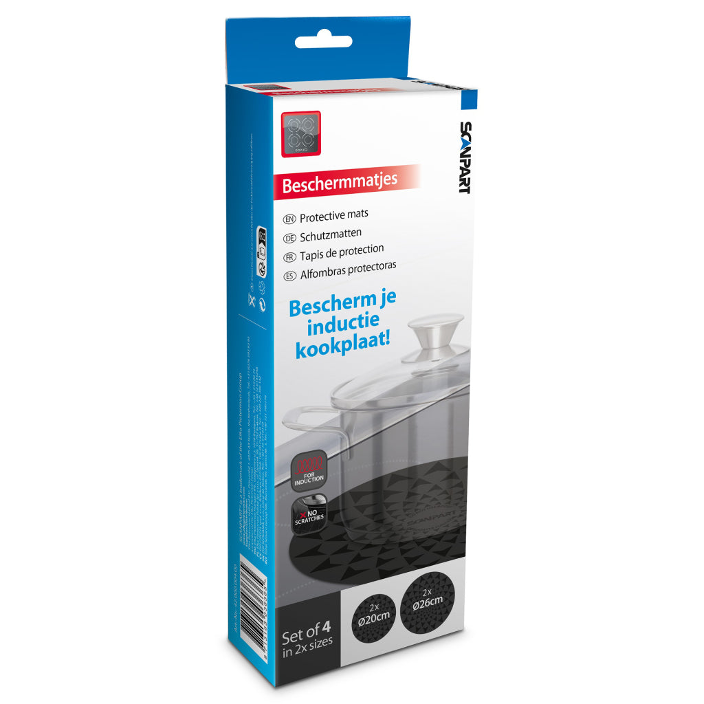 Scanpart speed inductiemat set 2x20 2x26 cm zwart