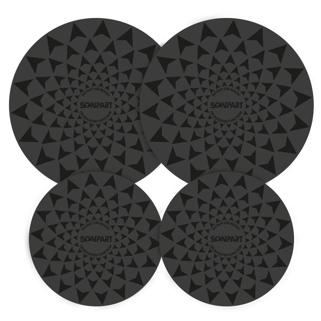Scanpart speed inductiemat set 2x20 2x26 cm zwart