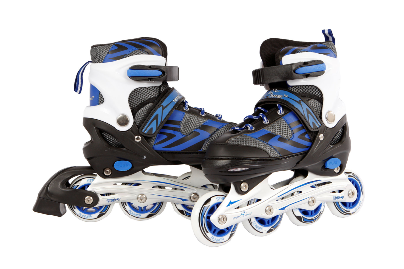 Street rider inline skates semi-softboot blue black size 29-32
