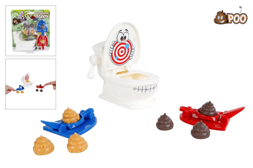 Poo poo shooting toilet children's game funny party game for kids.