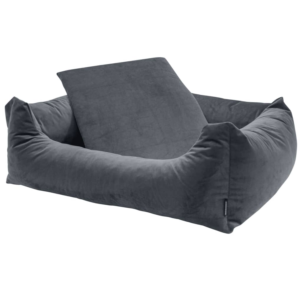 Madison hondenmand fluweel 80x67x22 cm grijs