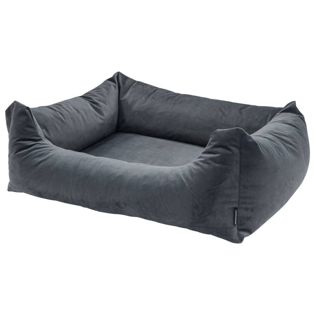 Madison hondenbed fluweel 100x80x25 cm grijs