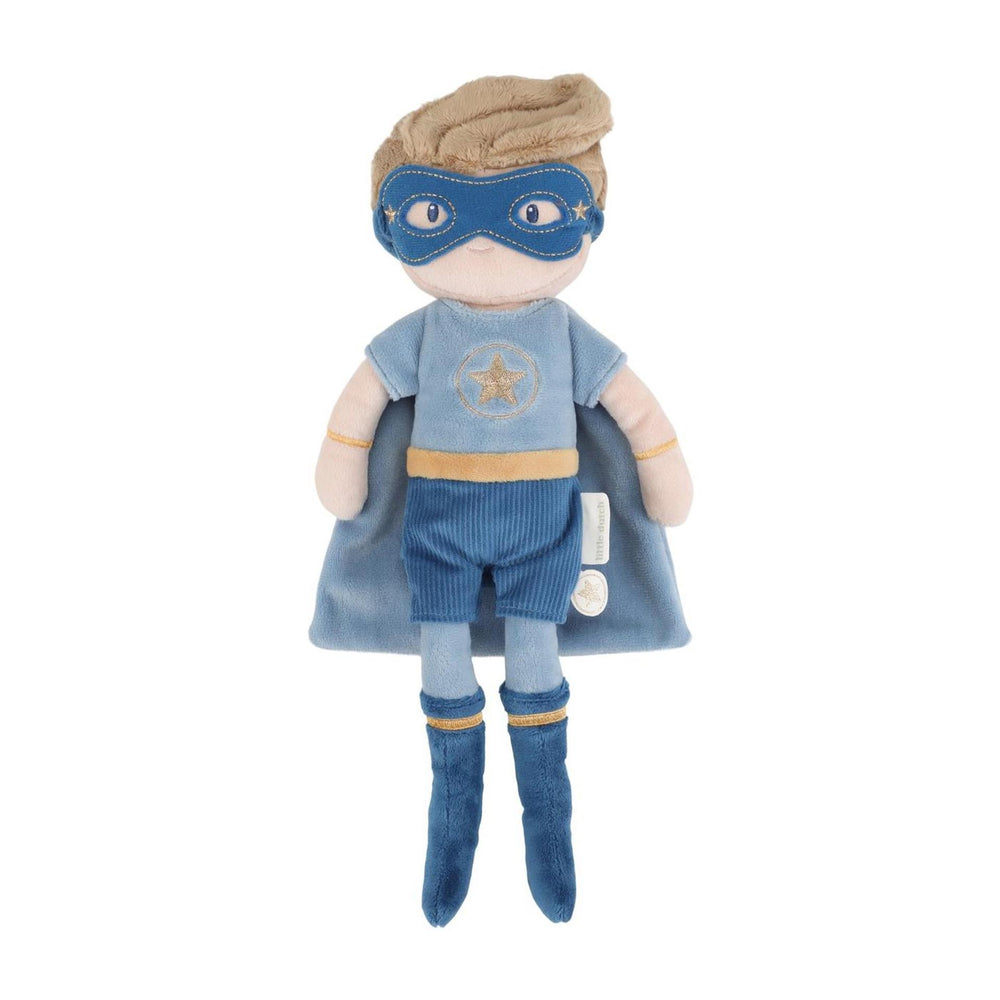 Little dutch superhero knuffelpop jim - 35 cm