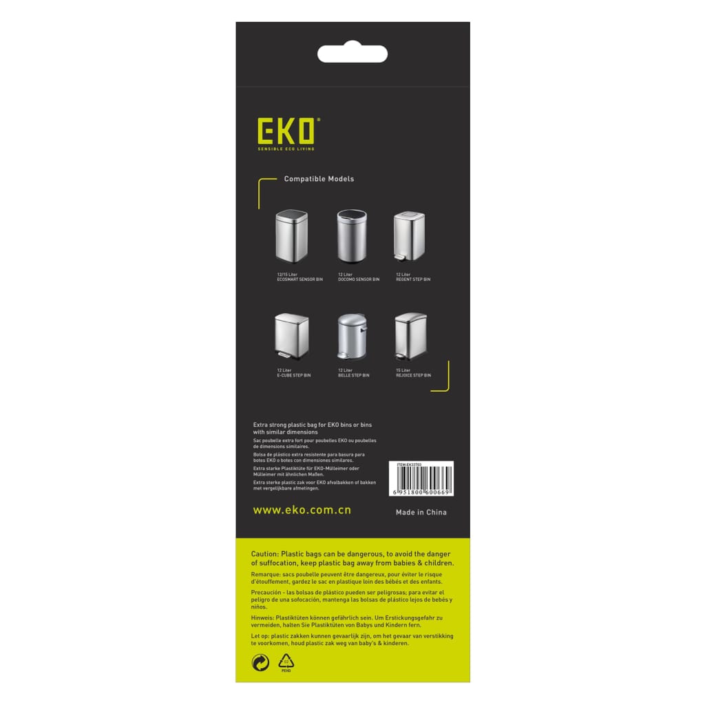 EKO EKO Afvalzakkenset C 24x20 st 10-15 L wit