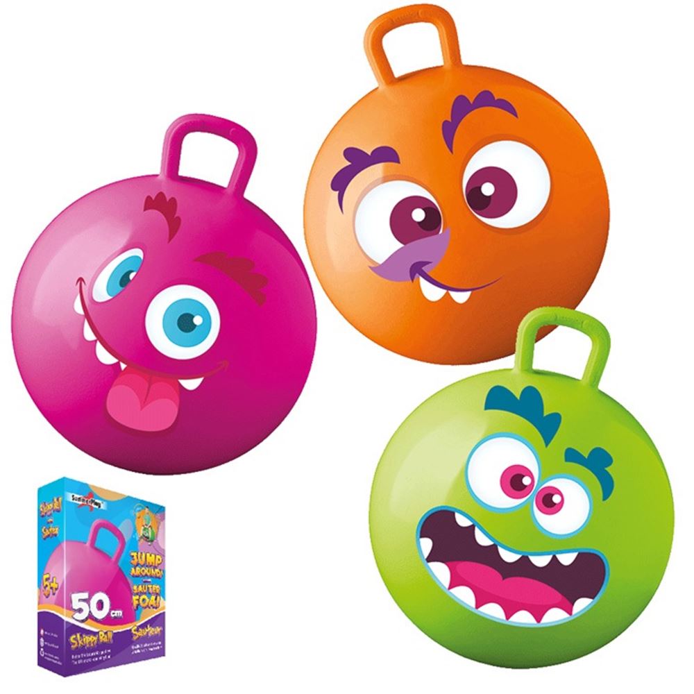 Summerplay skippybal met gezicht 50cm
