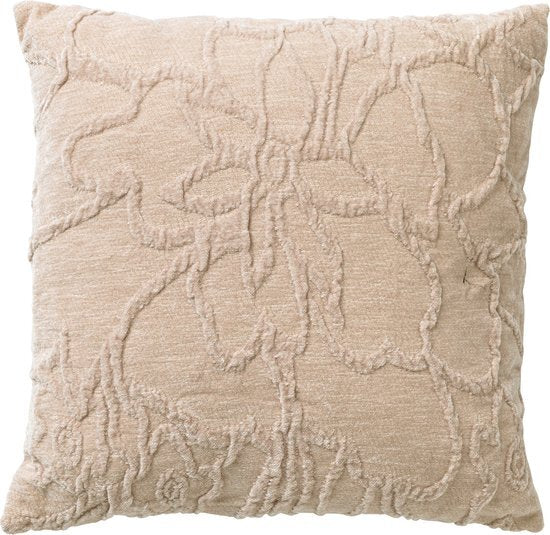 Dutch Decor Dutch Decor FLORA Sierkussen met Patroon 45x45 cm Pumice Stone Beige Inclusief Binnenkussen