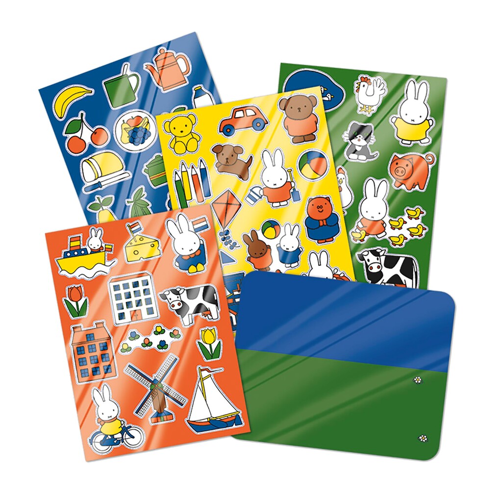 Totum Miffy Window Stickers, repositionable non-permanent stickers with play background - educational toy junior from 3 years - Bambolino Toys