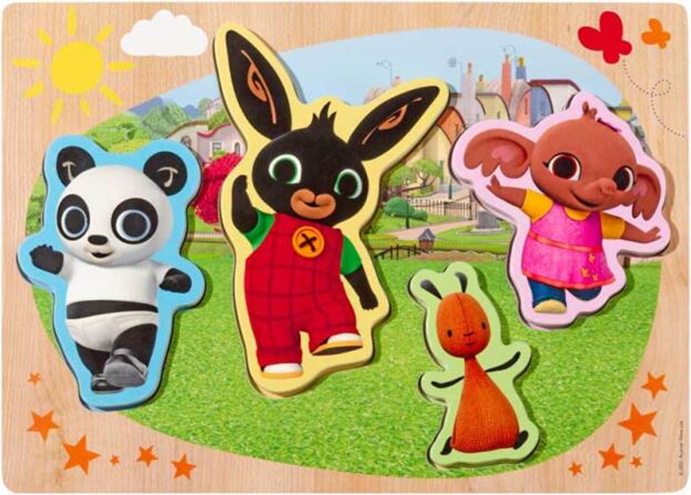 Bambolino bing houten puzzel met grote figuren - educatief speelgoed leren puzzelen - toys