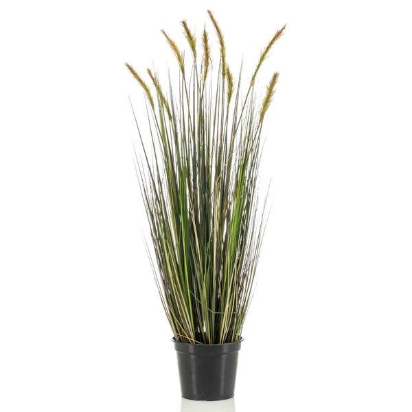 Emerald kunstplant in kunststof pot vossenstaartgras herfst 90 cm