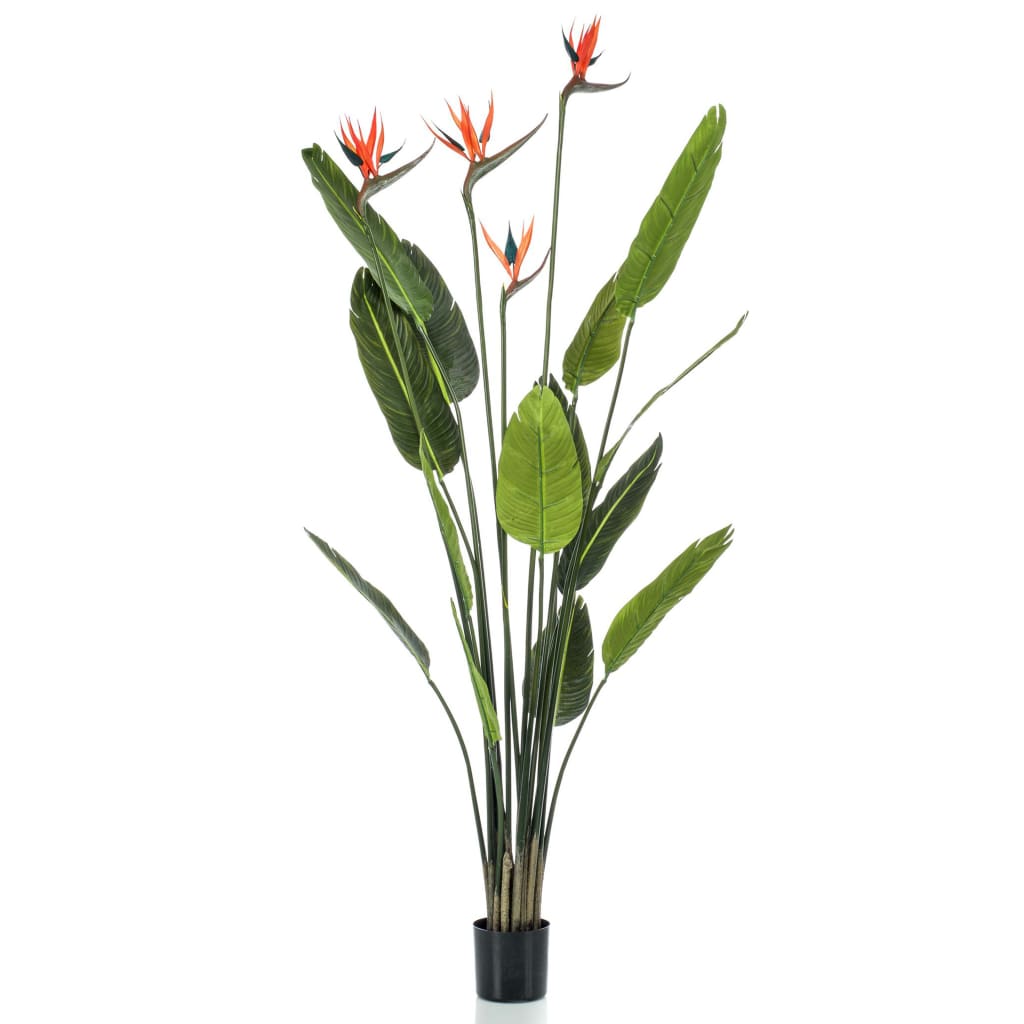 Emerald kunstplant in pot strelitzia met 4 bloemen 150 cm