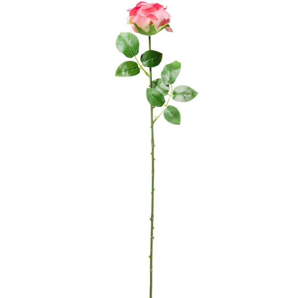 Basis kunstbloem roos 54 cm roze