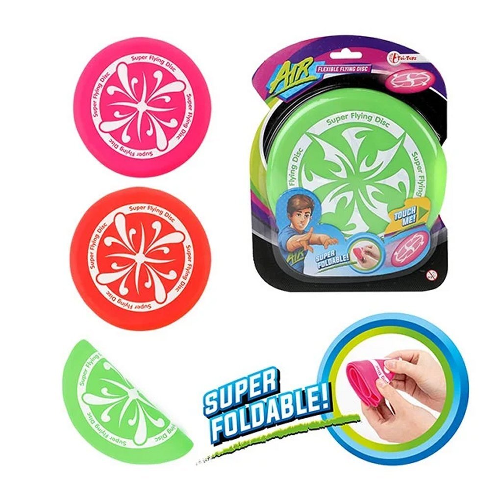Toi-toys air superflexibele rubber frisbee 17 cm verschillende uitvoeringen