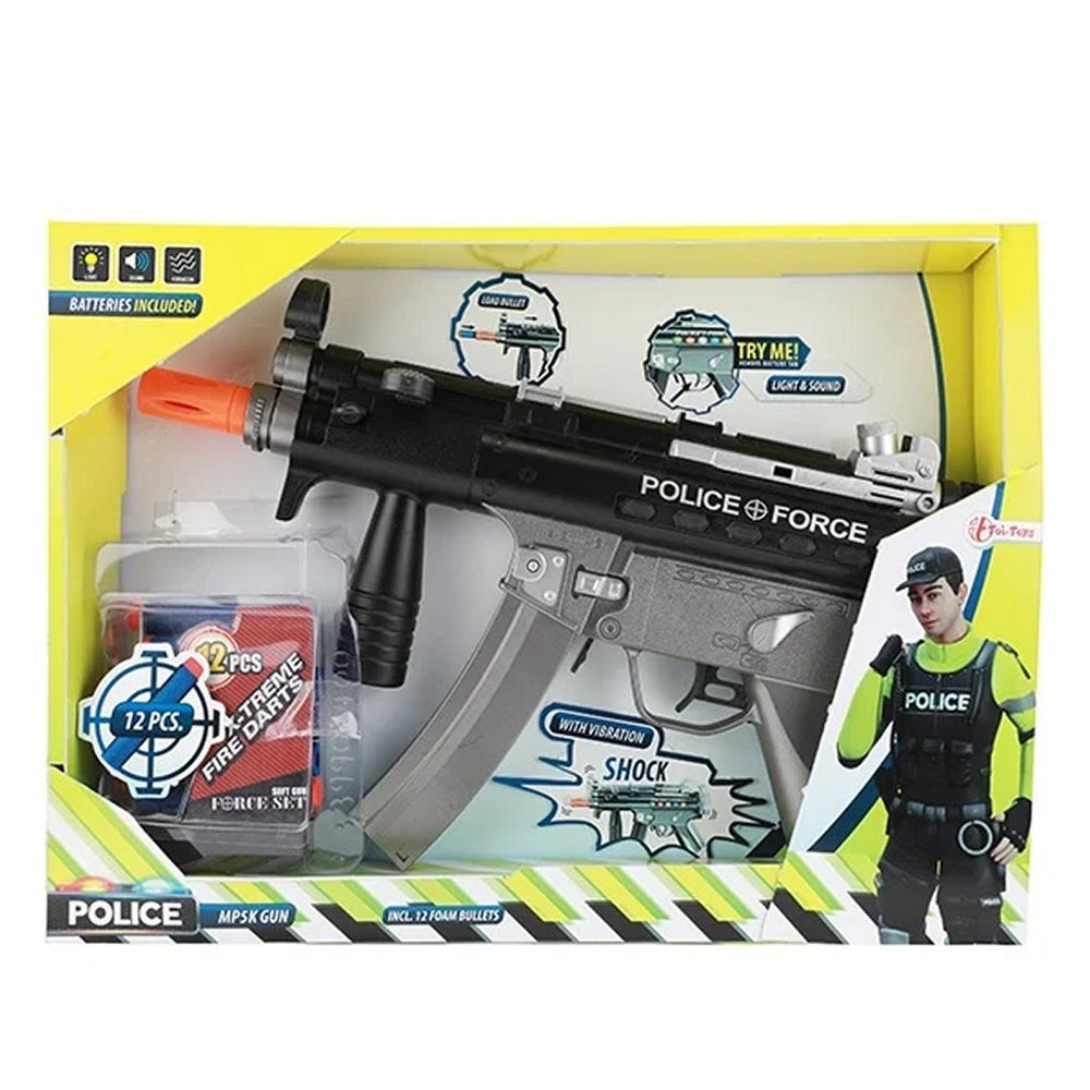 Toi-toys politieblaster + licht en geluid + 12 darts