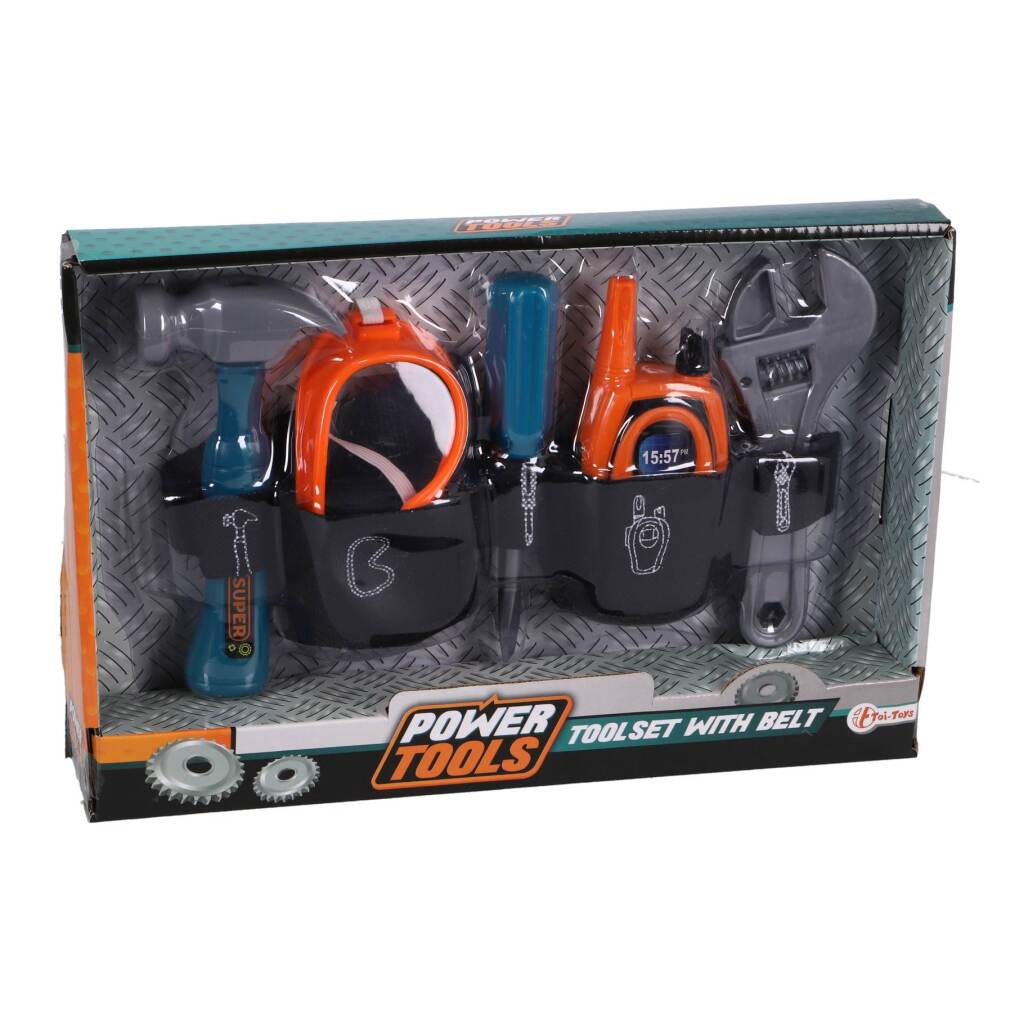 Toi-toys elektrisch gereedschap gereedschapset in riem 6-delig