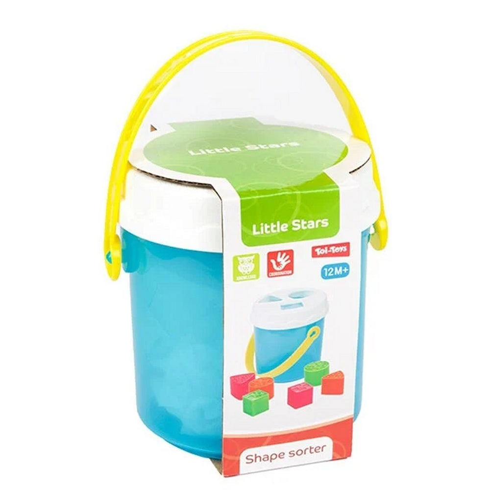 Toi-toys kleine sterren baby vormenstoof emmer met 6 blokken
