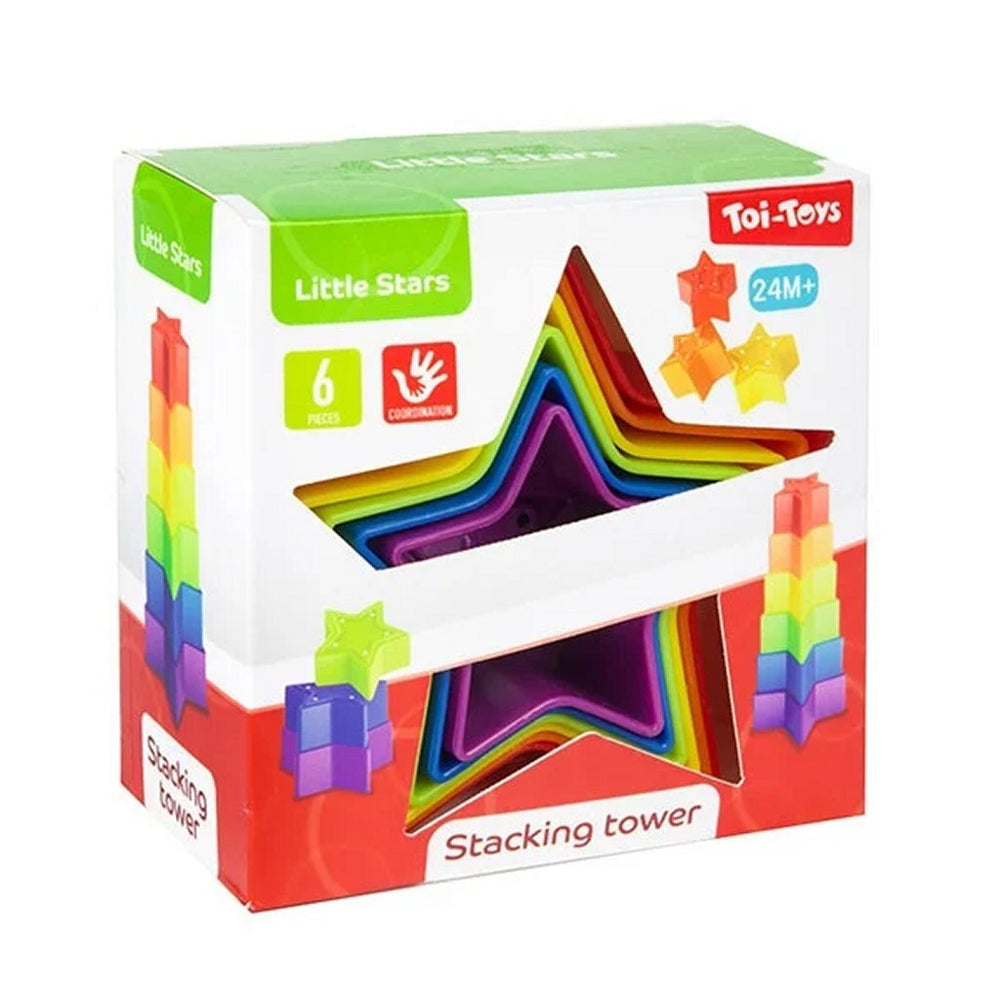 Toi-toys kleine sterren stapeltoren ster 6-delig