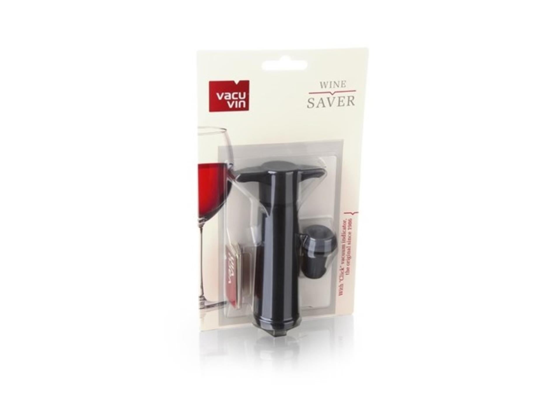 Vacu vin wine saver zwart | vacuüm wijnpomp | 1 vacuum wine stopper