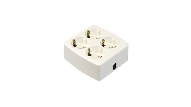 Vb 61295 tafelcontactdoos 4-voudig + ra zonder schroefsnoerbaar wit