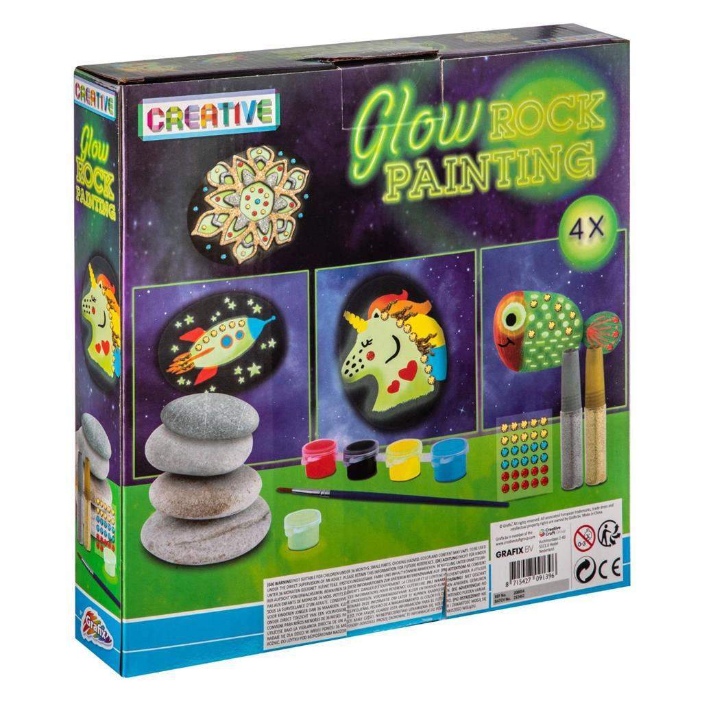 Grafix stenen schilderen glow in the dark