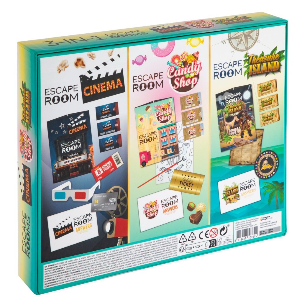 Creatieve knutselgroep 3-in-1 escape rooms