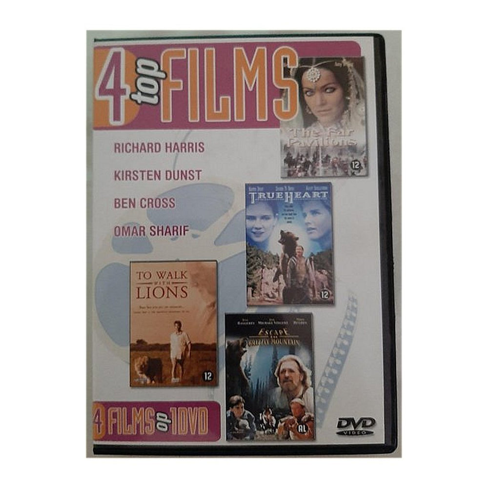 Basis dvd 4 topfilms om met leeuwen te wandelen True Heart Far Pavillions Escape to Grizzly Mountain