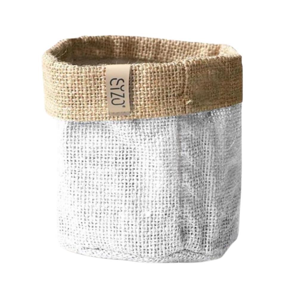 Sizo Sizo waterdichte Plantenzak van Jute 25 cm Wit