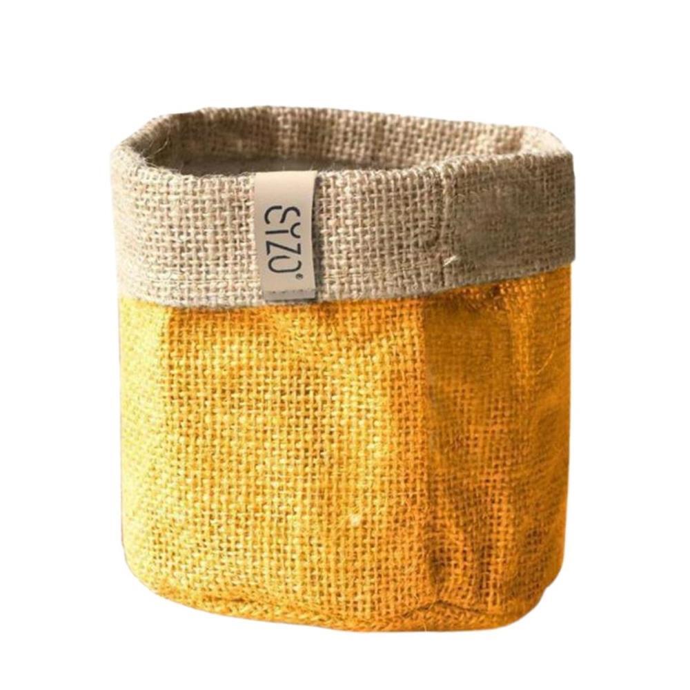 Sizo Sizo waterdichte Plantenzak van Jute 25 cm Mosterd Geel