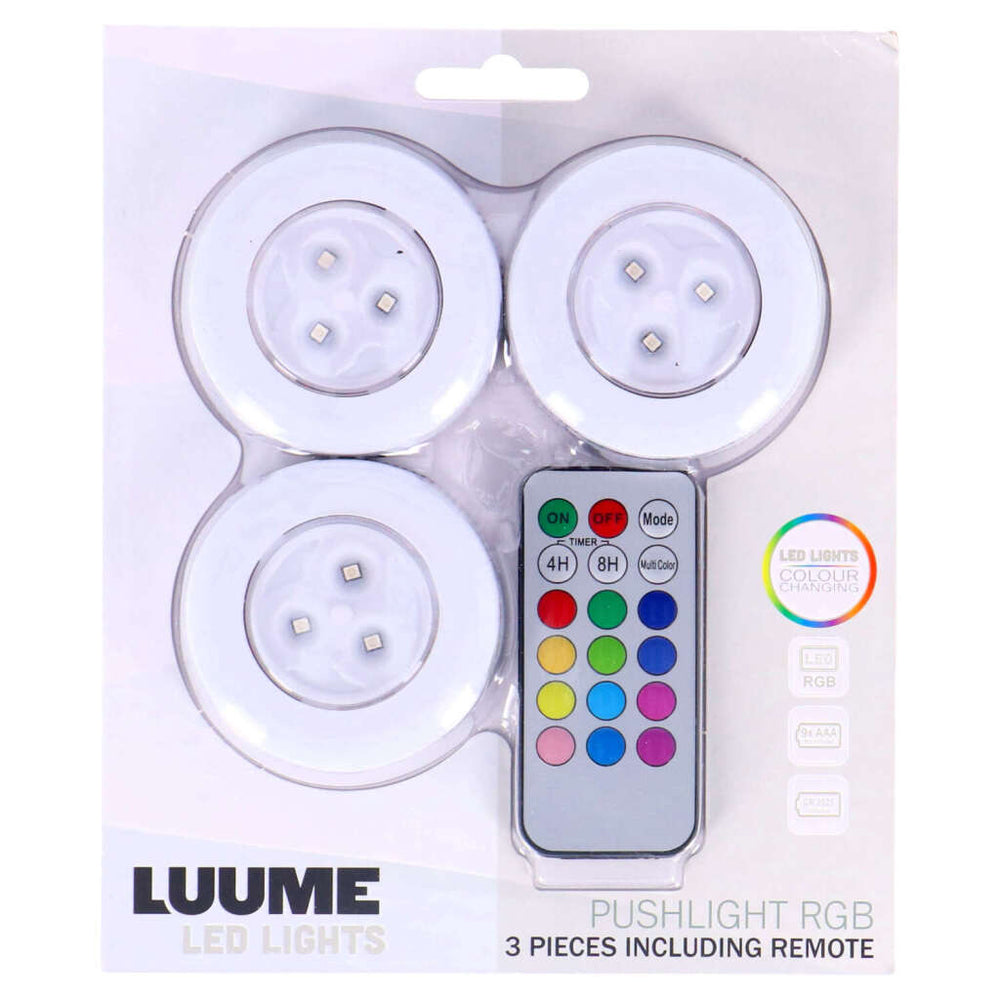 Luume led druklampen zelfklevend 3 stuks
