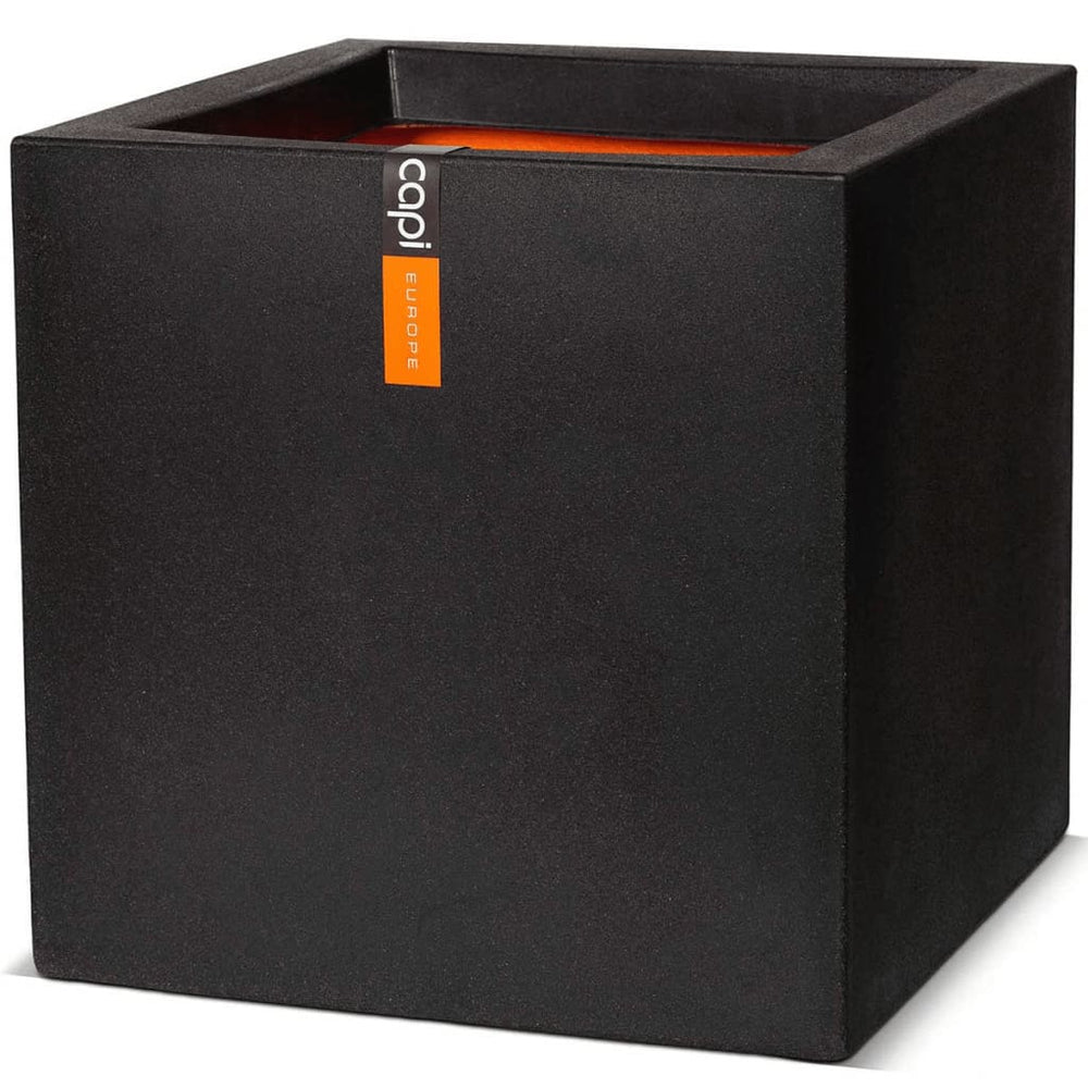 Capi plantenbak urban glad vierkant 30x30x30 cm zwart kbl902