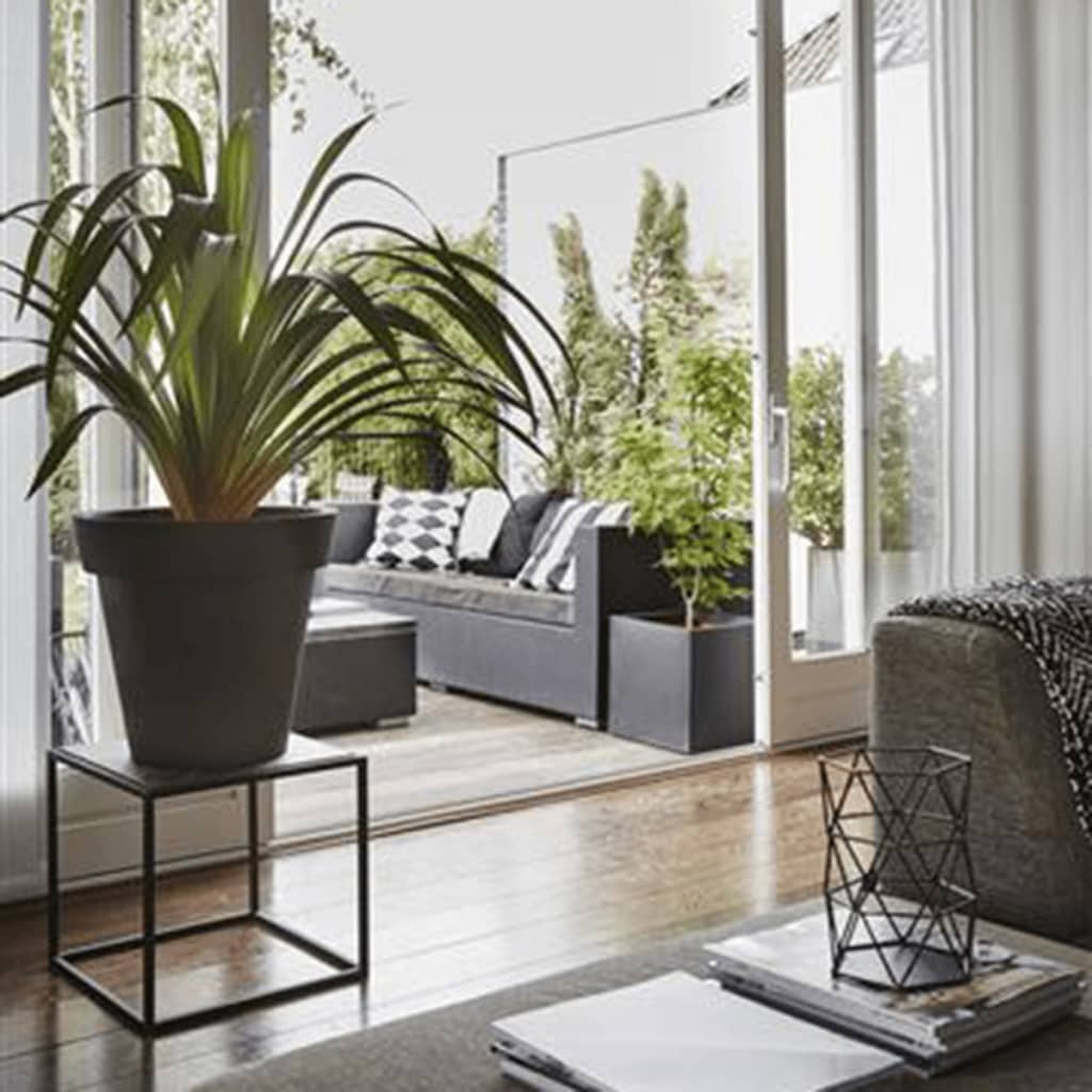 Capi plantenbak urban glad vierkant 40x40x40 cm zwart kbl903