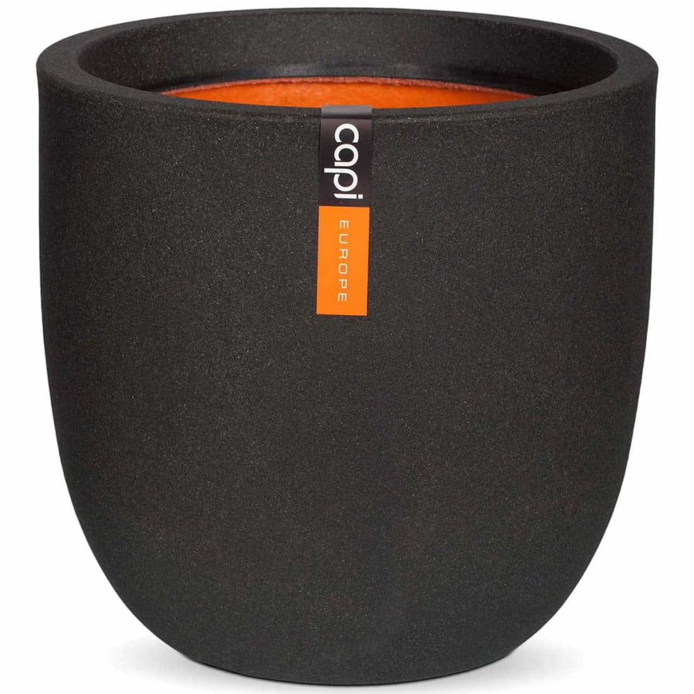 Capi bloempot urban glad 43x41 cm zwart kbl933