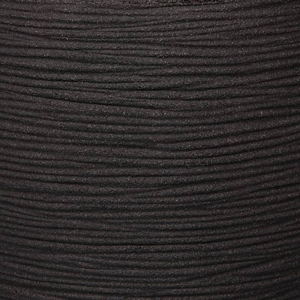 Capi bloempot naturel rib 43x41 cm zwart kblr933
