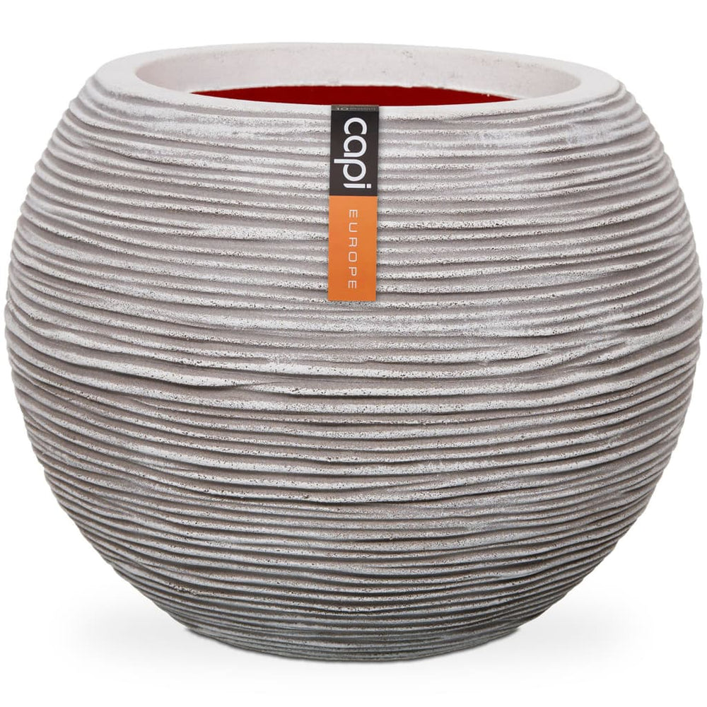 Capi bloempot naturel rib bolvormig 62x48 cm ivoorkleurig kofi271