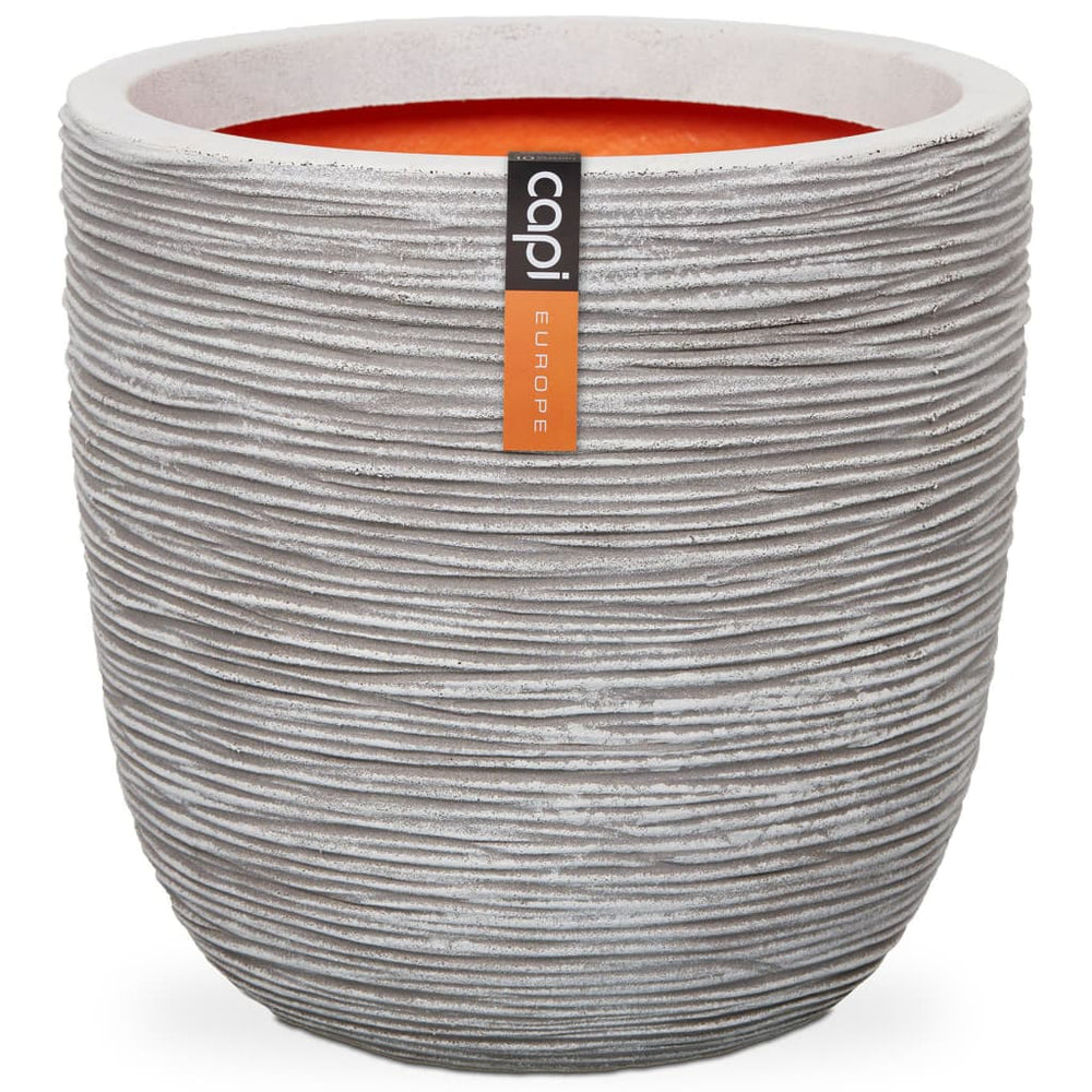 Capi bloempot naturel rib 35x34 cm ivoorkleurig kofi932