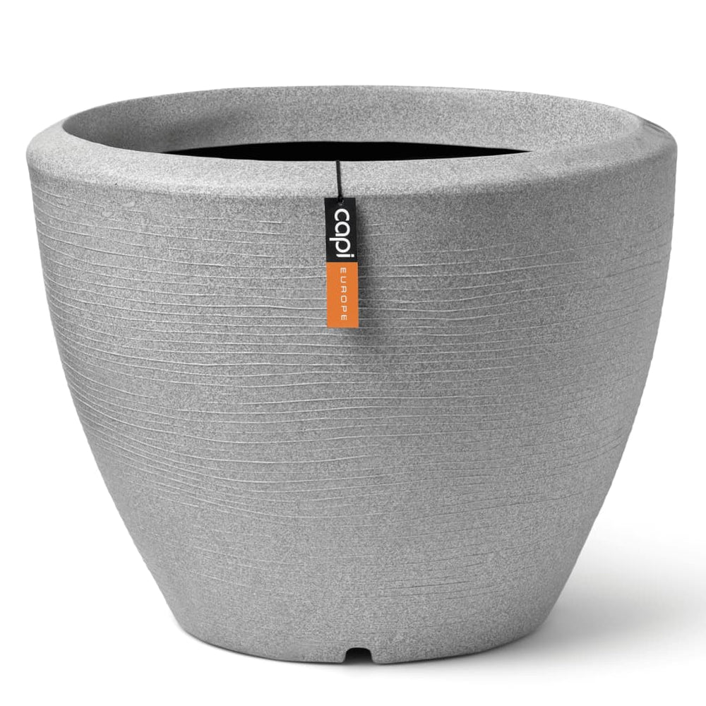 Capi bloempot boog granieten kranen laag 48x35 cm ivoorkleurig