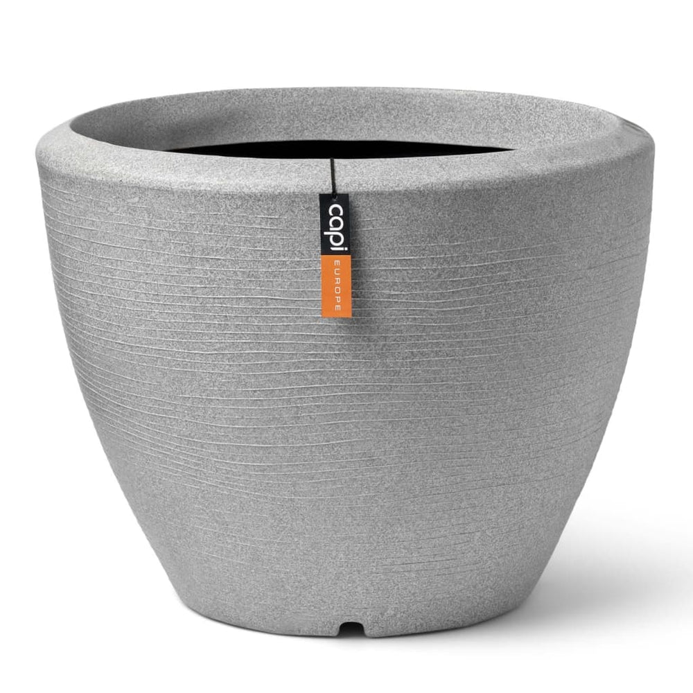 Capi bloempot boog granieten kranen laag 34x25 cm ivoorkleurig