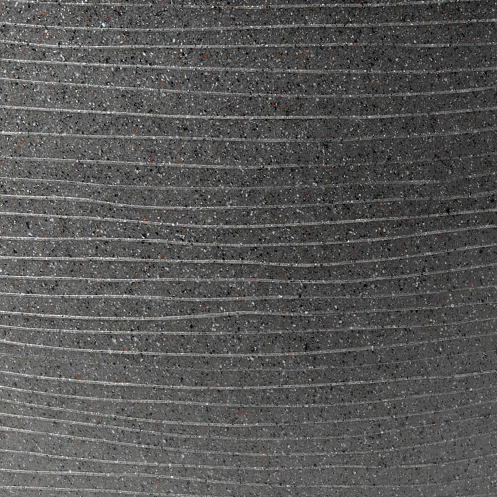 Capi bloempot arc graniet kranen laag 60x48 cm antracietkleurig