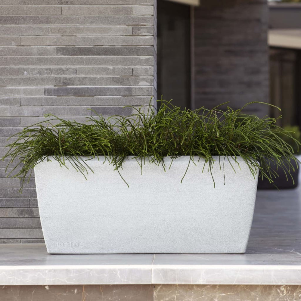Capi plantenbak boog graniet rechthoekig 90x35x40 cm ivoorkleurig