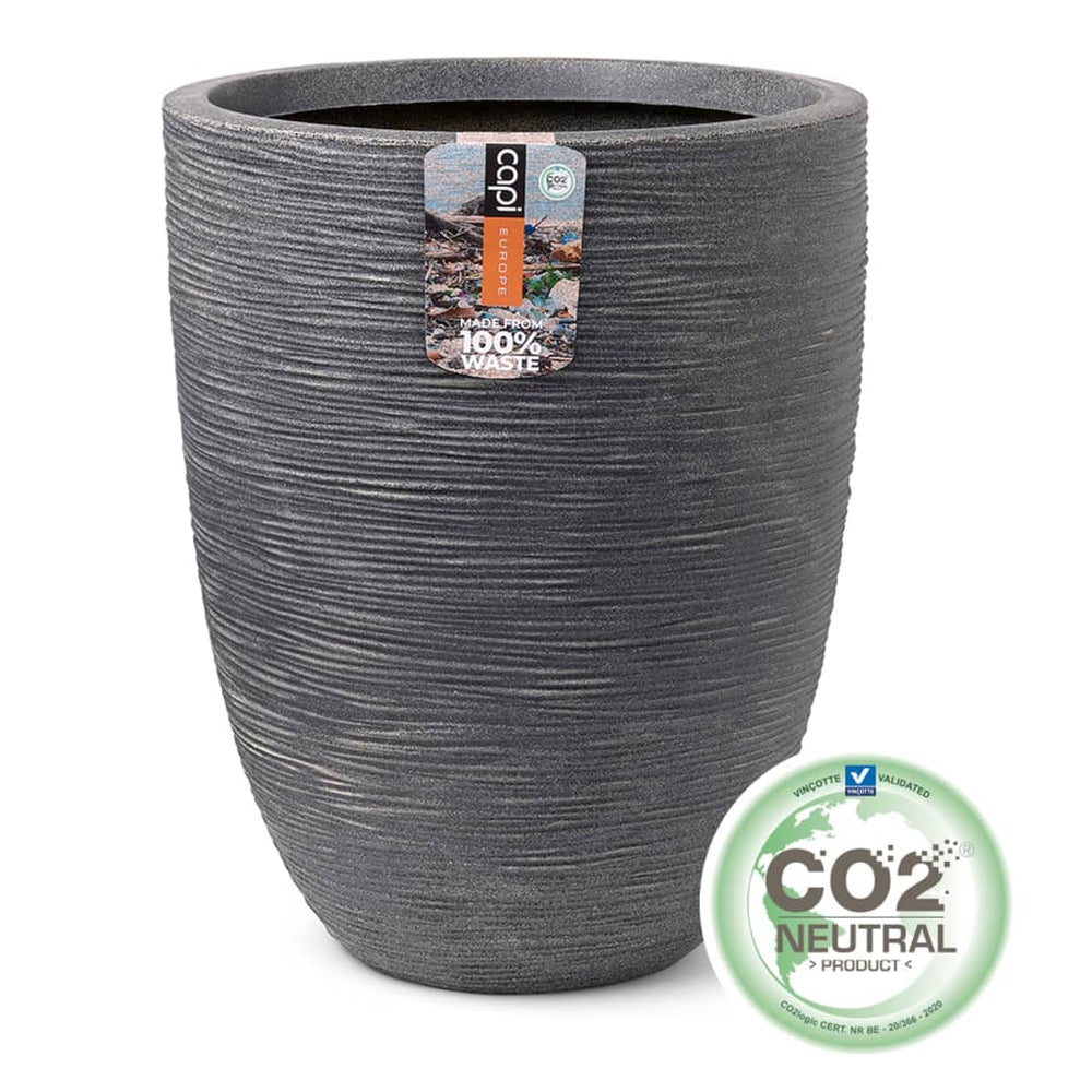Capi plantenbak afvalrib laag elegant 34x46 cm grijs