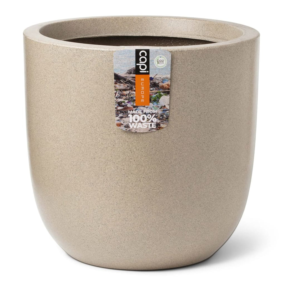Capi plantenbak afval glad 35x34 cm terrazzo beige