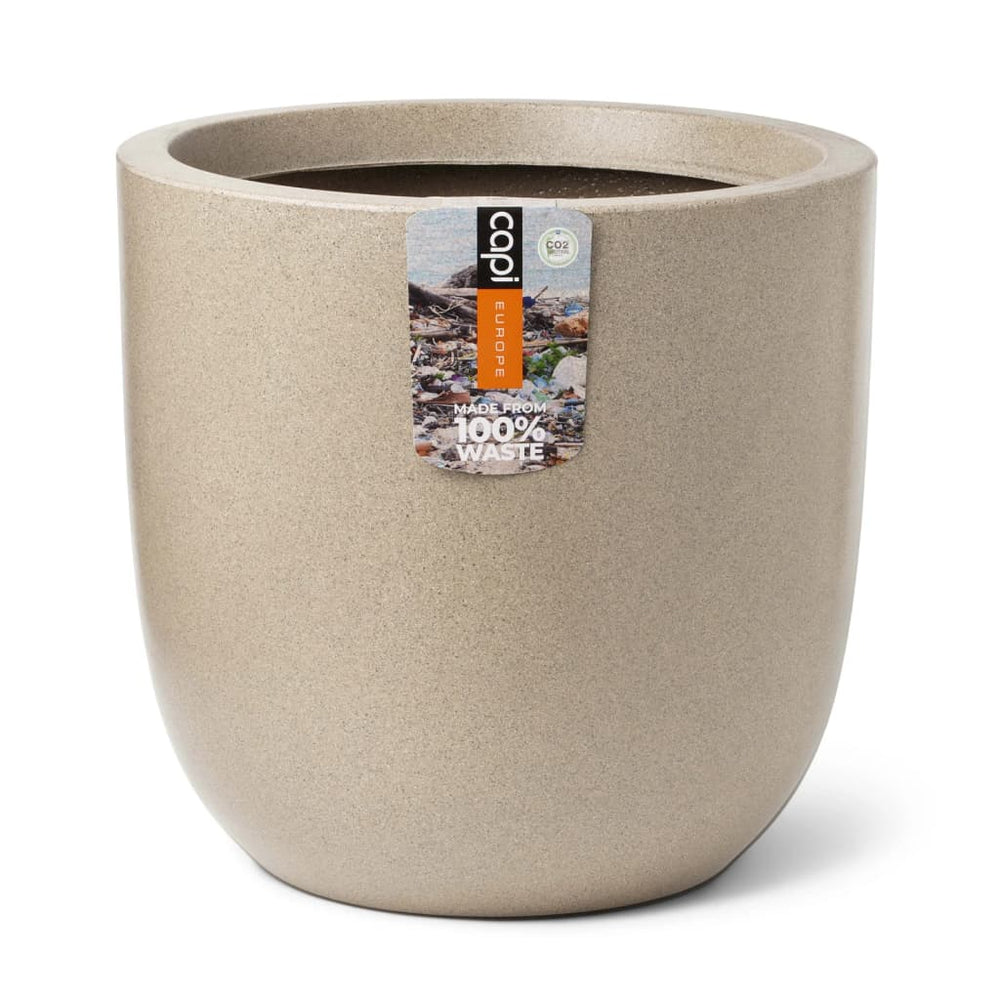 Capi plantenbak afval glad 43x41 cm terrazzo beige