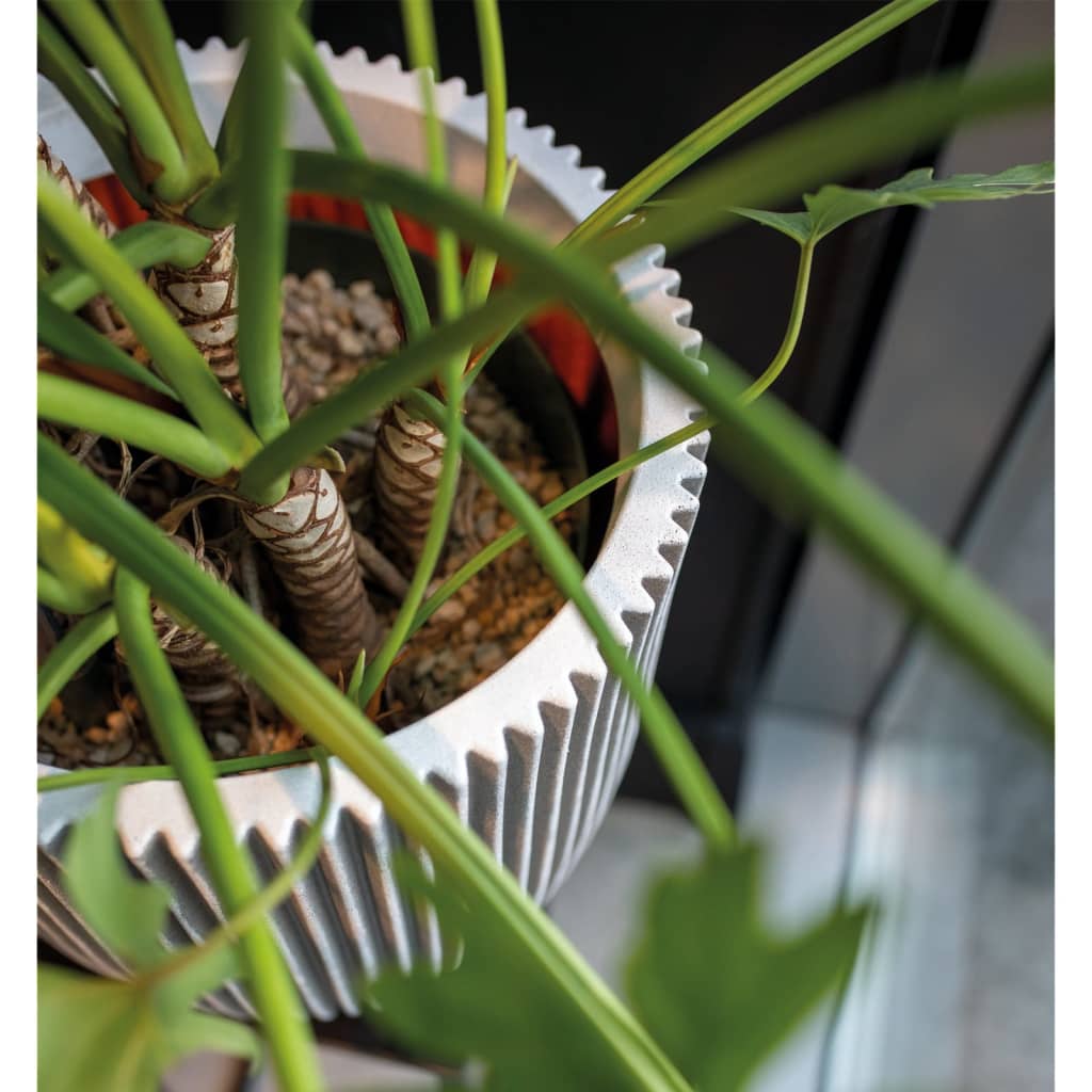 Capi bloempot groef 43x41 cm ivoorkleurig