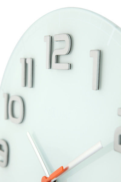 Nextime ne-8817wi wandklok dia. 30 x 3,5 cm, glas, wit, 'classy round'