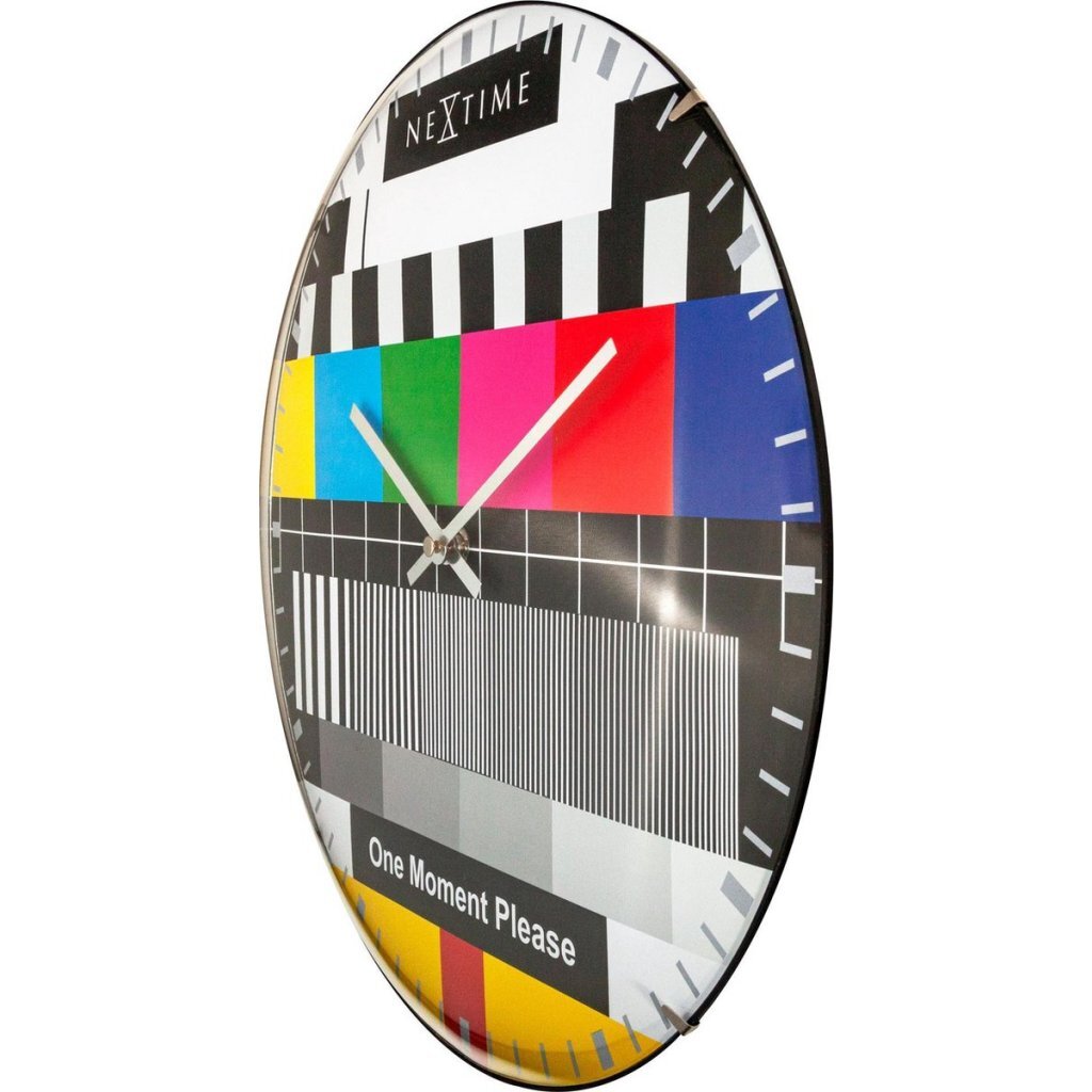 Nextime ne-3162 glazen wandklok testpagina koepel 35 cm