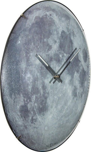 Nextime ne-3164 wandklok dia. 35 cm, bol glas, 'blauwe maankoepel'