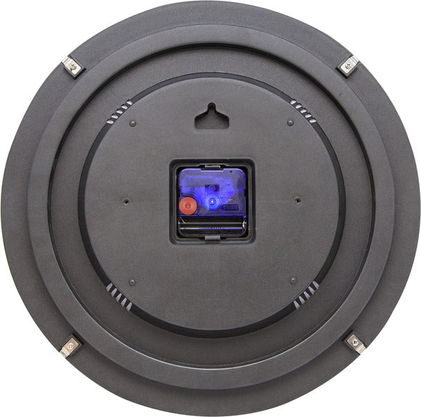 Nextime ne-3164 wandklok dia. 35 cm, bol glas, 'blauwe maankoepel'